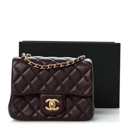 Chanel Lambskin Quilted CC Pearl Crush Mini Flap Dark Brown 12 of 12