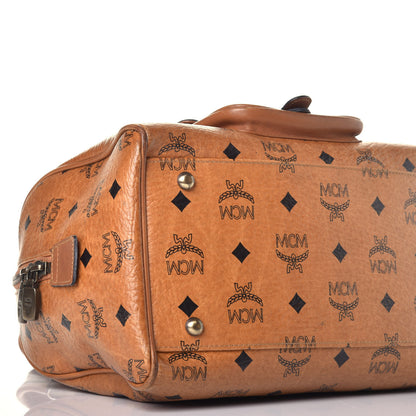 MCM Visetos Small Boston Bag Cognac 7 of 9