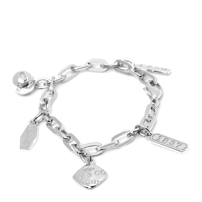 Tiffany Sterling Silver 1837 Charm Bracelet 1 of 5