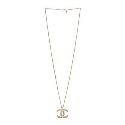 Chanel Pearl CC Pendant Necklace Gold 3 of 5