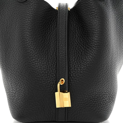Hermes Taurillon Clemence Picotin Lock 18 PM Black 8 of 11