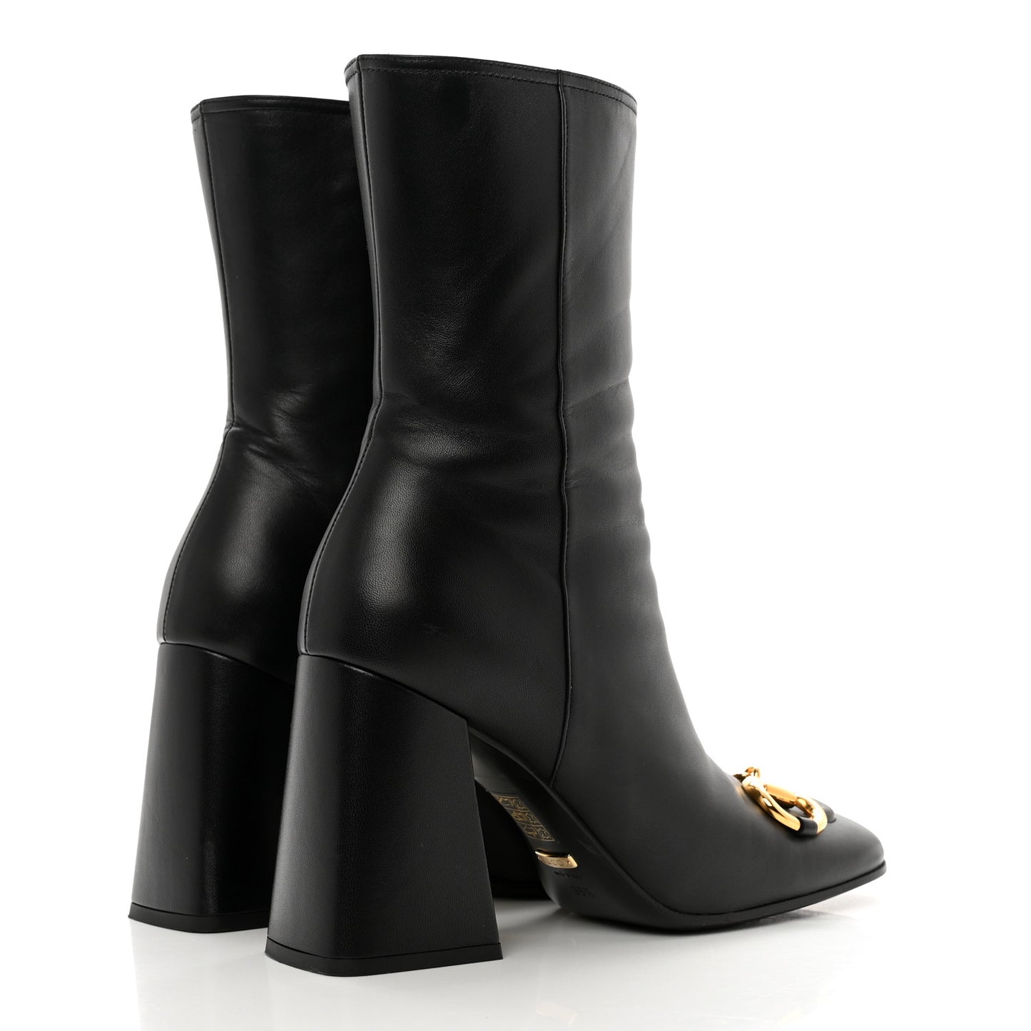 Nappa Horsebit Ankle Boots 39.5 Black
