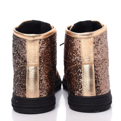 Gucci Nappa Glitter Galactica High Top Sneakers 38 Copper 7 of 11