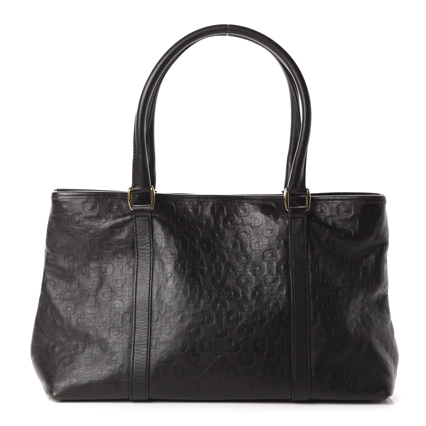 Calfskin Horsebit Embossed Joy Tote Black