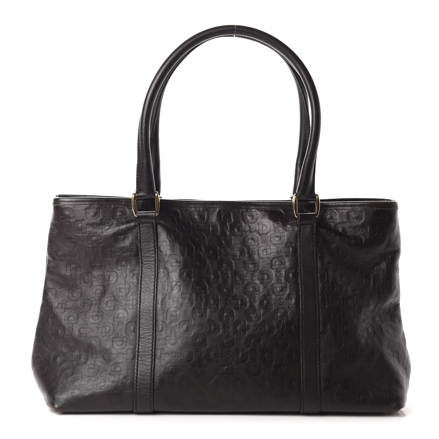 Gucci Calfskin Horsebit Embossed Joy Tote Black 1 of 11
