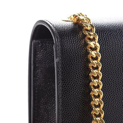 Saint Laurent Grain De Poudre Small Monogram Kate Satchel Black 11 of 11