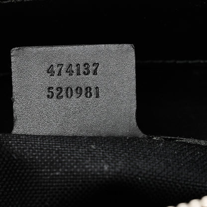 Gucci GG Supreme Monogram Appia Calfskin Web Flat Messenger Bag Black Grey 7 of 10