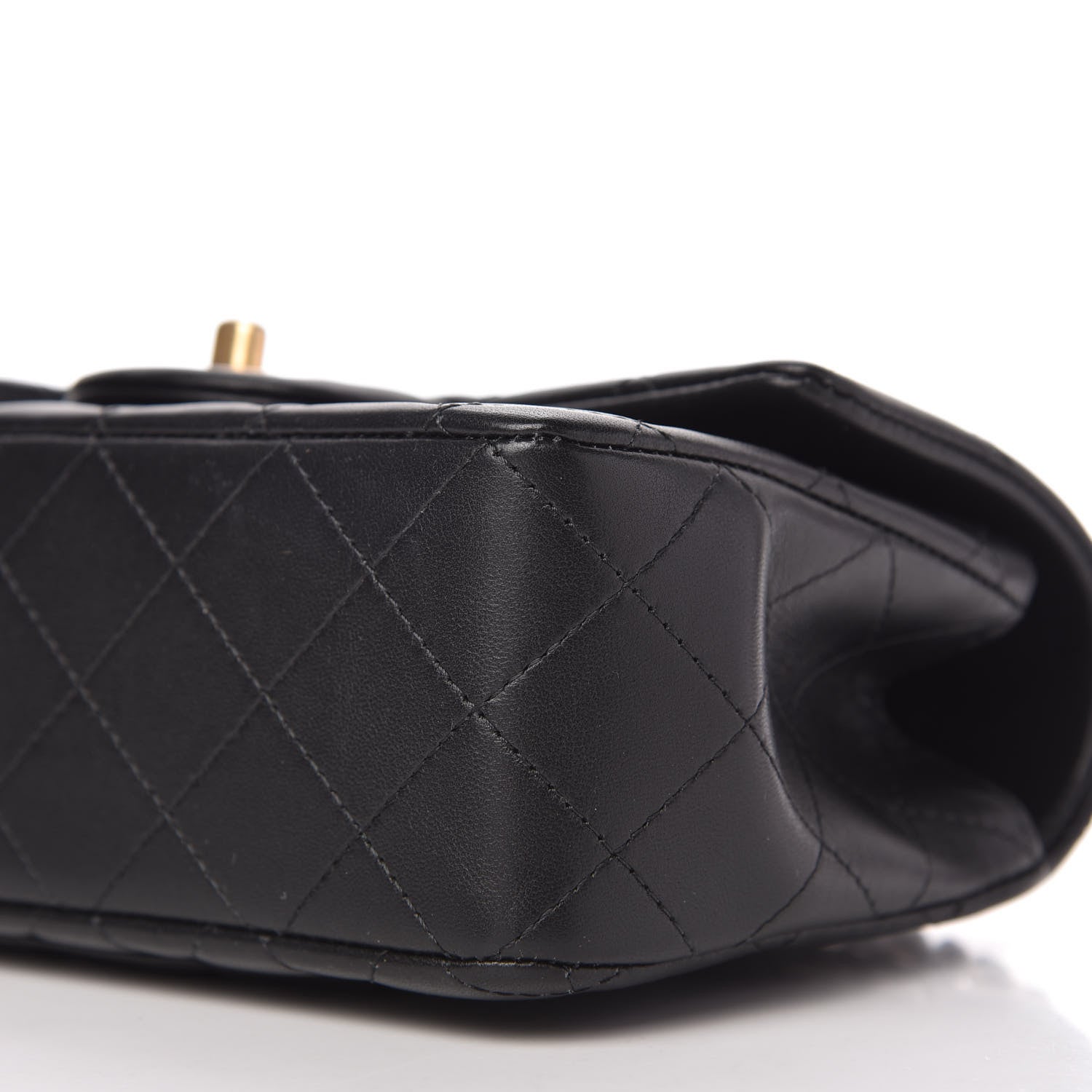 Chanel Lambskin Quilted Mini Top Handle Rectangular Flap Black 7 of 11