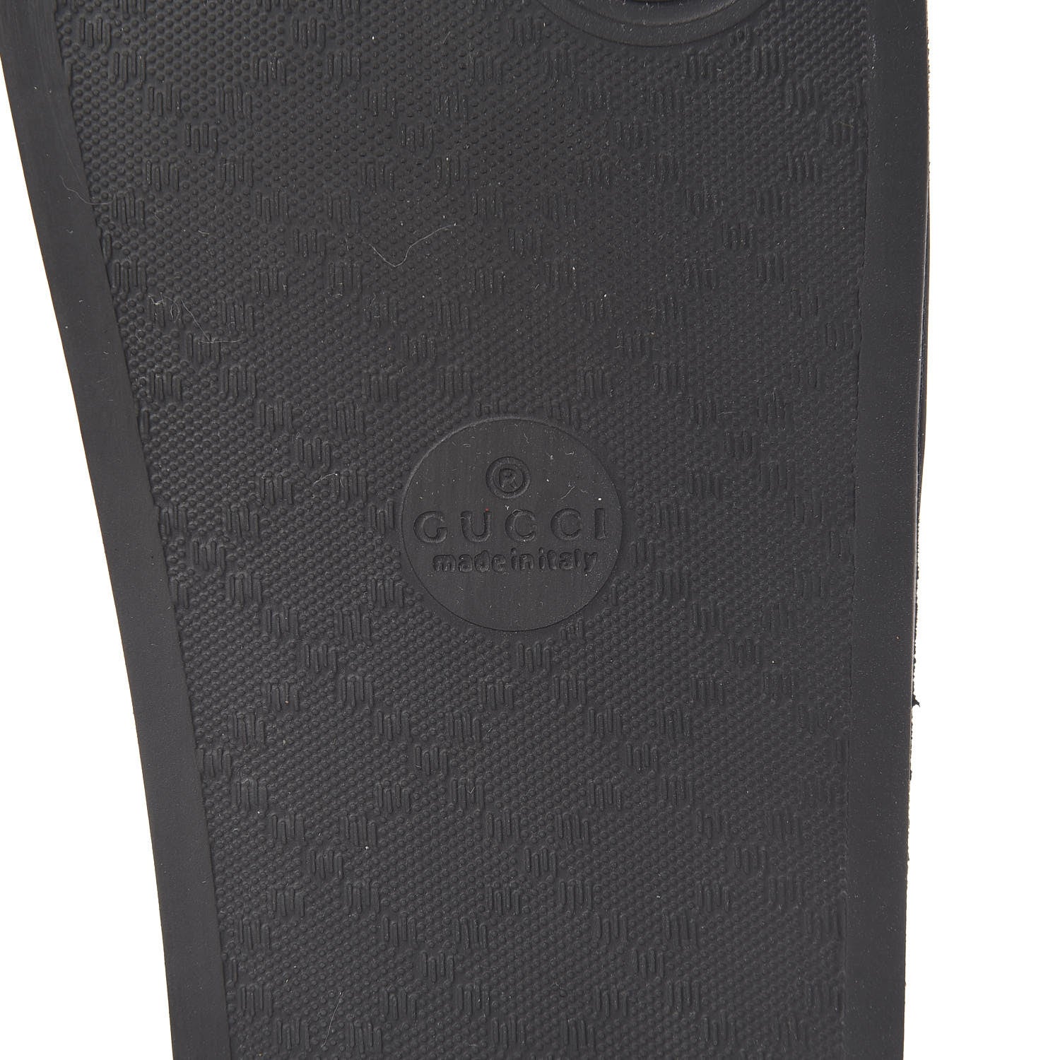 Gucci Rubber Logo Stamped Mens Slide Sandals 5 Black 7 of 8