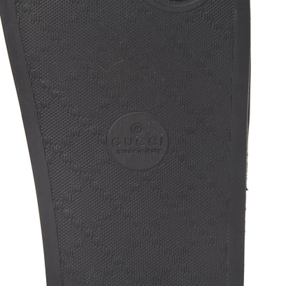 Gucci Rubber Logo Stamped Mens Slide Sandals 5 Black 7 of 8