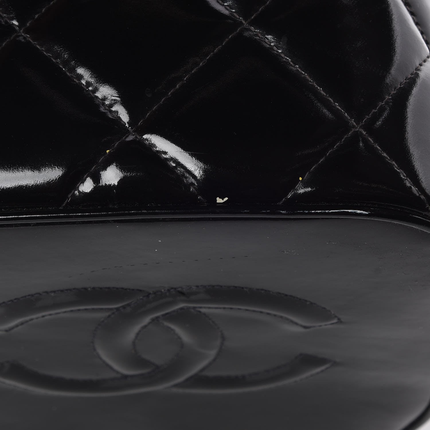 Chanel Patent Quilted Vanity Cosmetic Case Black 11 of 15