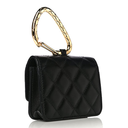 Chanel Lambskin Quilted CC Hook Card Holder Black 3 of 14