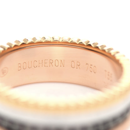 Boucheron 18K Pink Yellow White Gold PVD Small Quatre Classique Ring 55 7.25 4 of 4