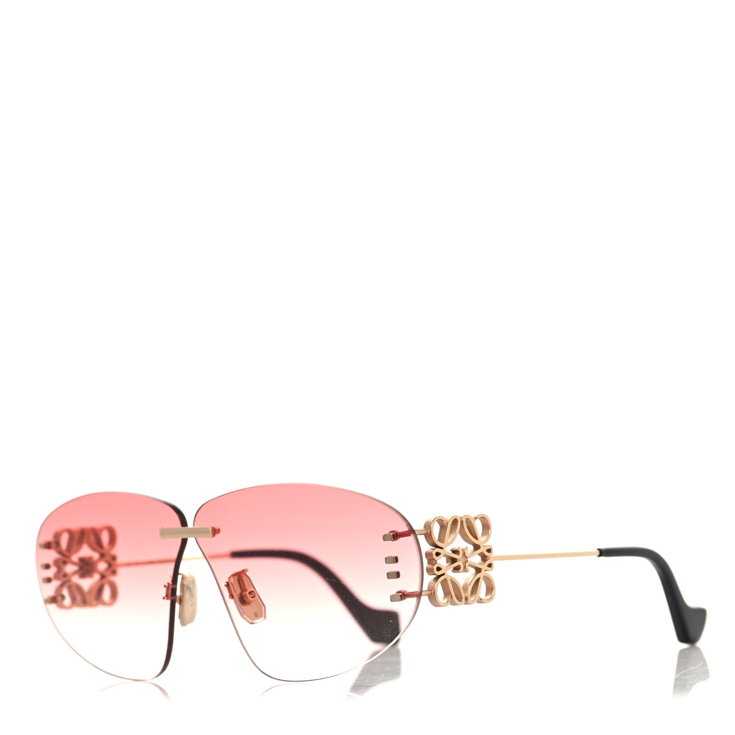 Metal Anagram Sunglasses LW40048U Gold Pink