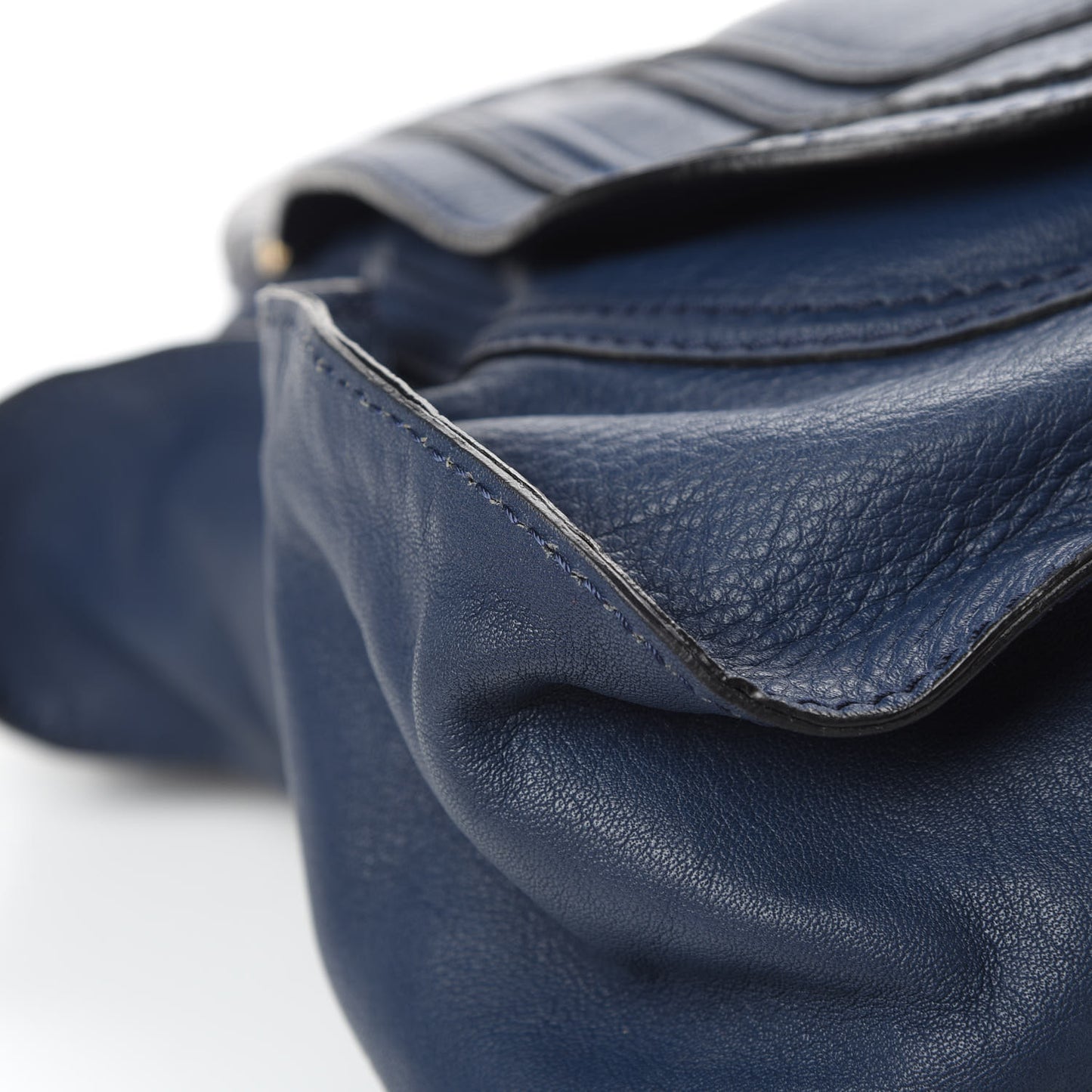 Calfskin Large Marcie Satchel Royal Navy
