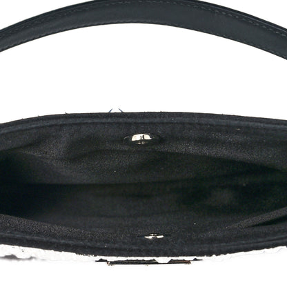 Prada Satin Crystal Cleo Adjustable Strap Shoulder Bag Metal 5 of 11