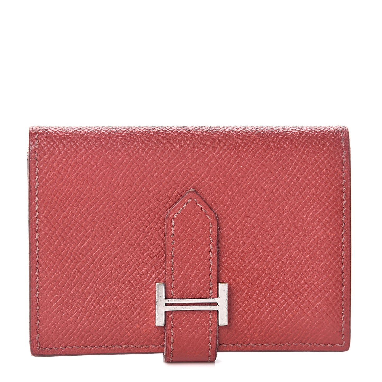 Epsom Bearn Card Holder Wallet Rouge Grenat
