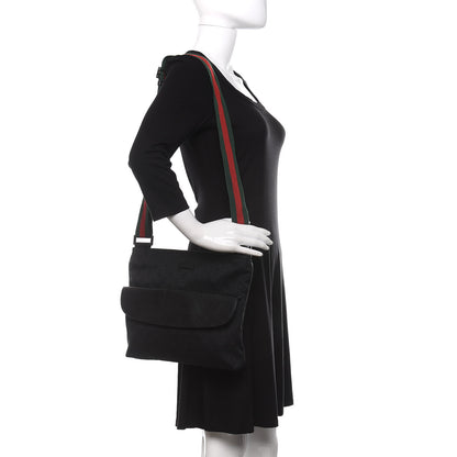 Gucci Monogram Signature Web Small Messenger Black 2 of 10