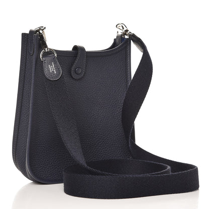 Hermes Taurillon Clemence Evelyne TPM Bleu Nuit 3 of 9