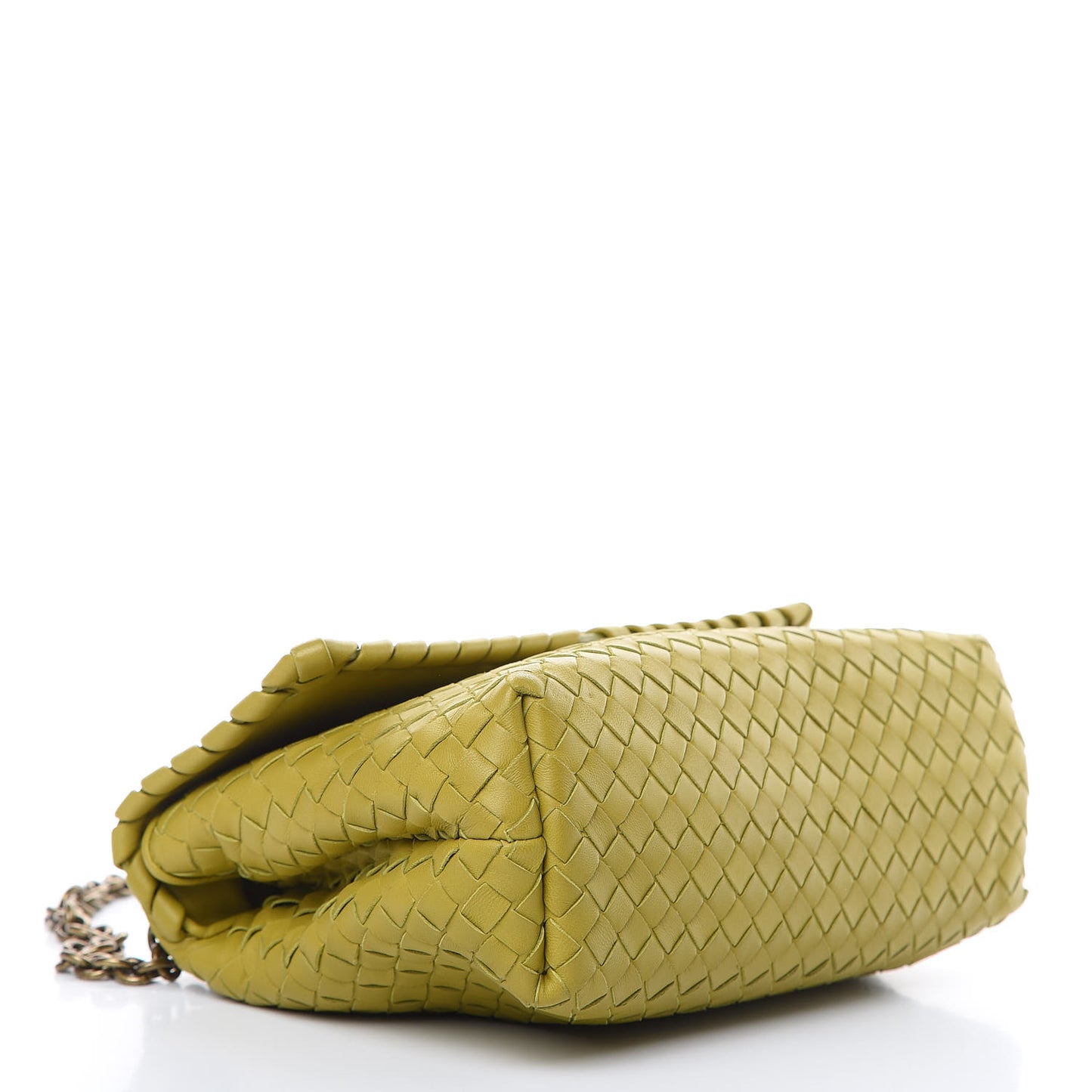 Nappa Intrecciato Small Olimpia Shoulder Bag Chartreuse