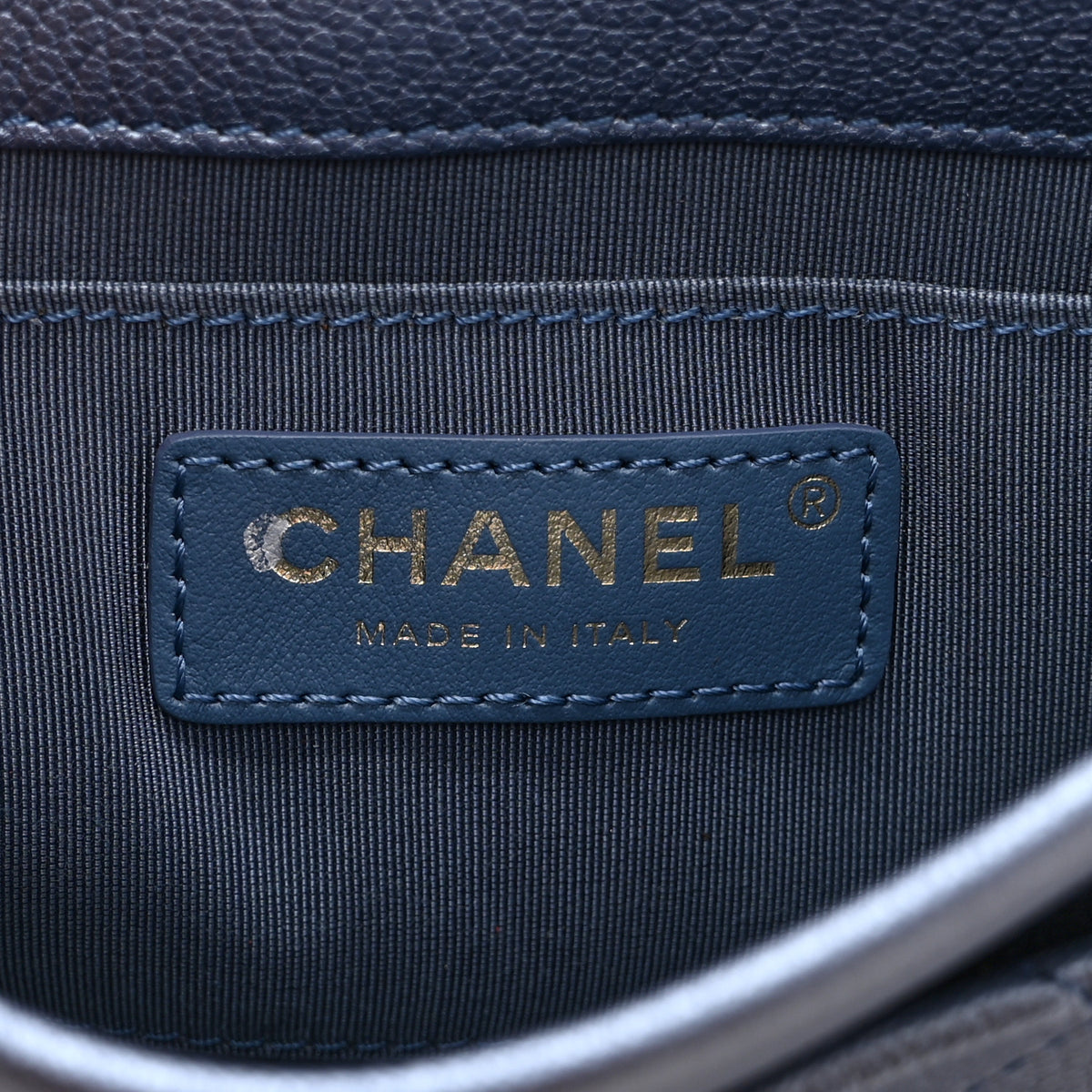 Chanel Goatskin Stitched Casual Trip Messenger Flap Blue 6 of 10