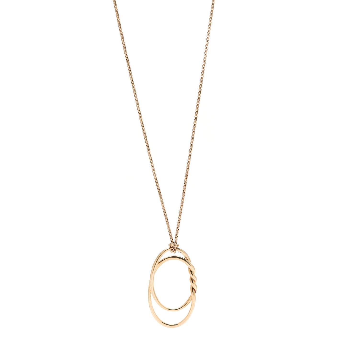 18K Yellow Gold 47mm Continuance Pendant Necklace