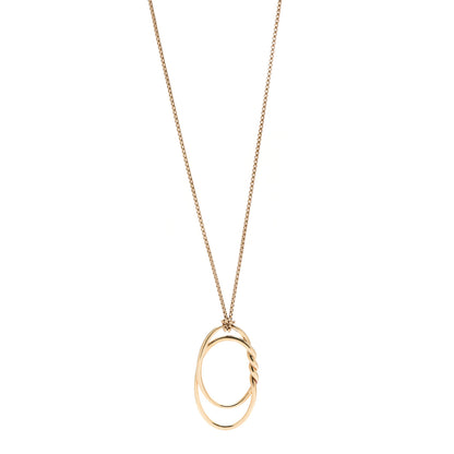 David Yurman 18K Yellow Gold 47mm Continuance Pendant Necklace 1 of 6