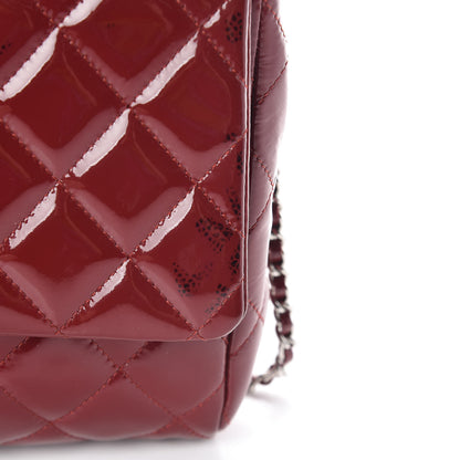 Chanel Patent Quilted Clutch With Chain Flap Red 14 of 18