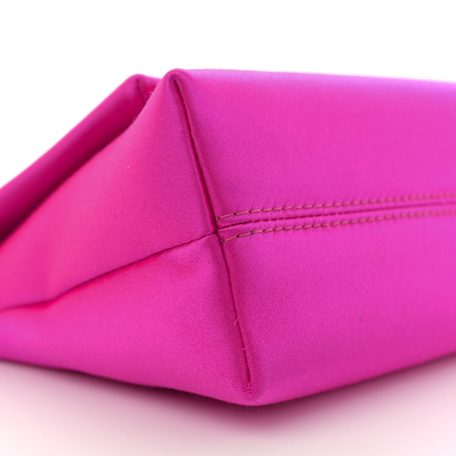 Tom Ford Satin Mini Label Chain Shoulder Bag Hot Pink 9 of 10