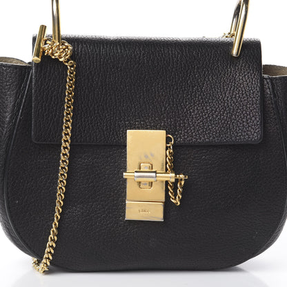 Chloe Grained Lambskin Mini Drew Shoulder Bag Black 8 of 8