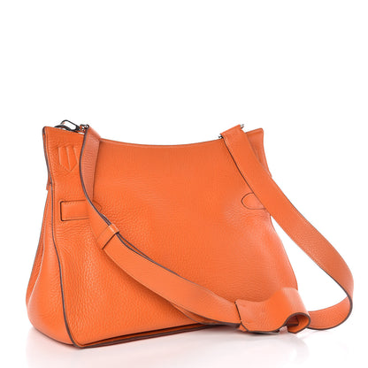 Hermes Taurillon Clemence Jypsiere 34 Orange 3 of 11