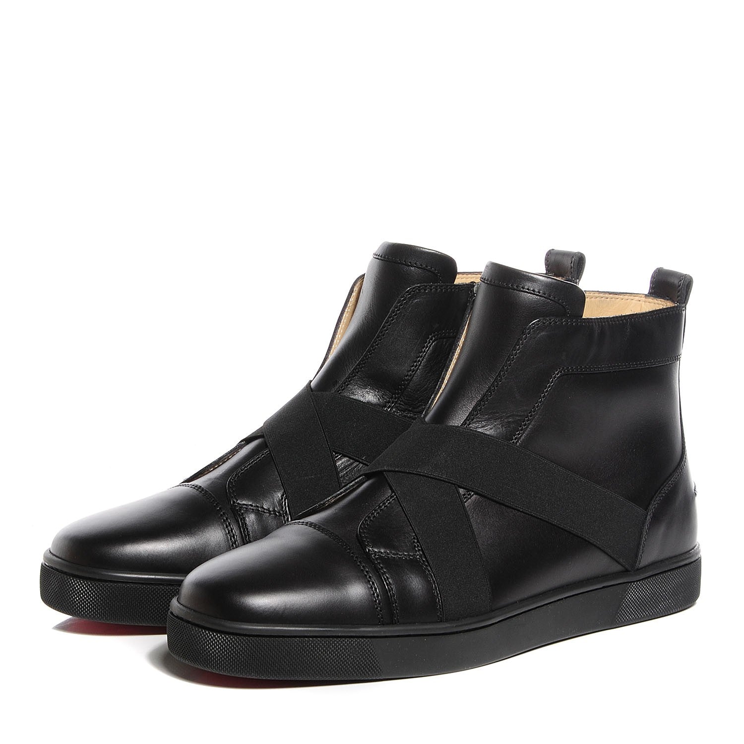 Christian Louboutin Mens Calfskin Sneak In Flat Sneakers 45 Black 3 of 7