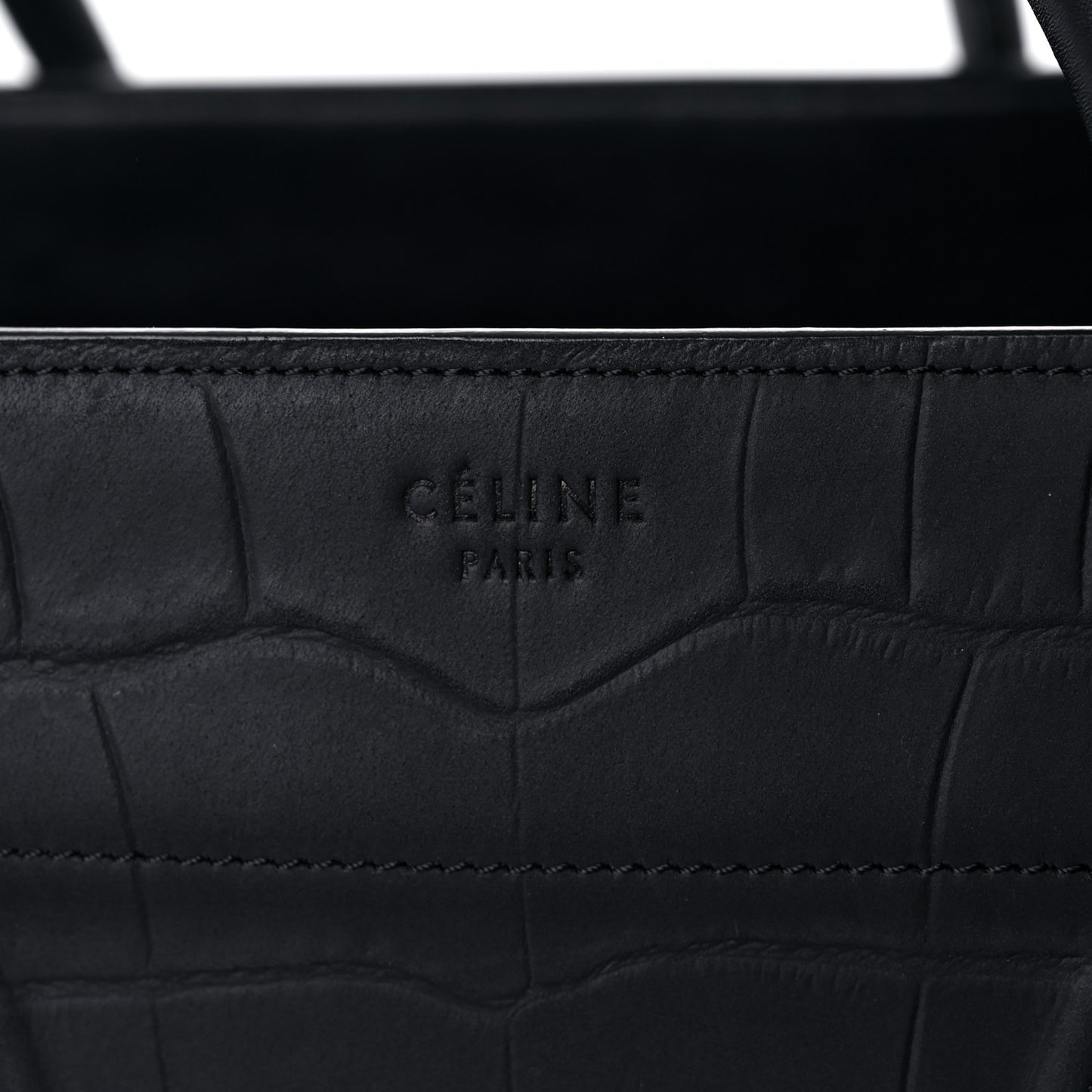 Crocodile Embossed Calfskin Medium Phantom Luggage Navy Blue