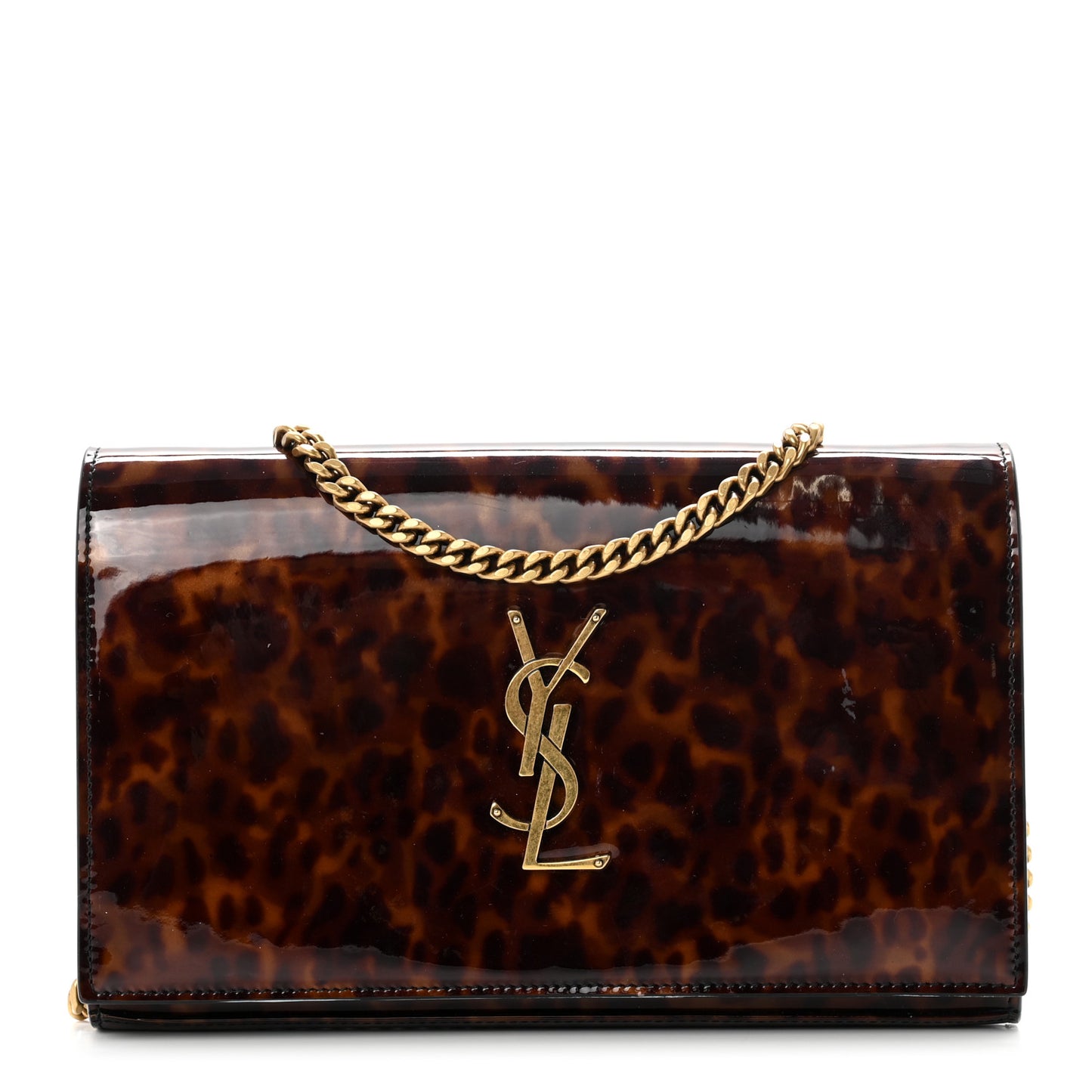 Patent Monogram Chain Wallet Tortoiseshell