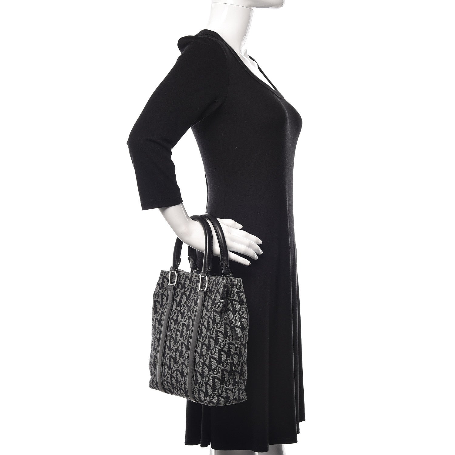 Christian Dior Monogram Tote Black 2 of 11