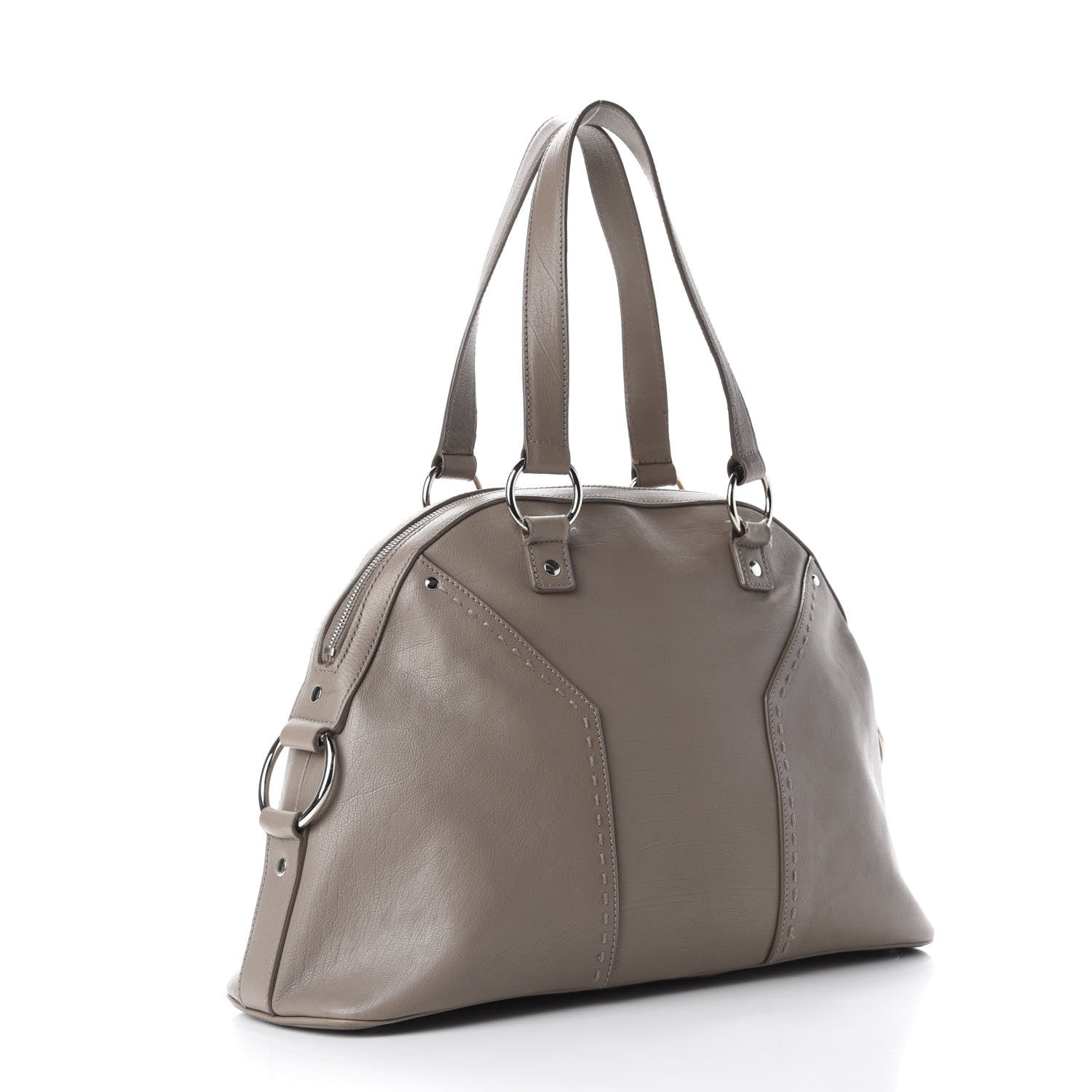 Saint Laurent Calfskin Large Muse Gray 2 of 9