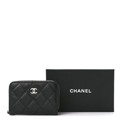 Chanel Caviar Quilted Zip Coin Purse Black 11 of 11