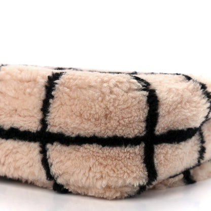 Chanel Shearling Lambskin Large Fluffy Tartan Single Flap Pink Black 12 of 12