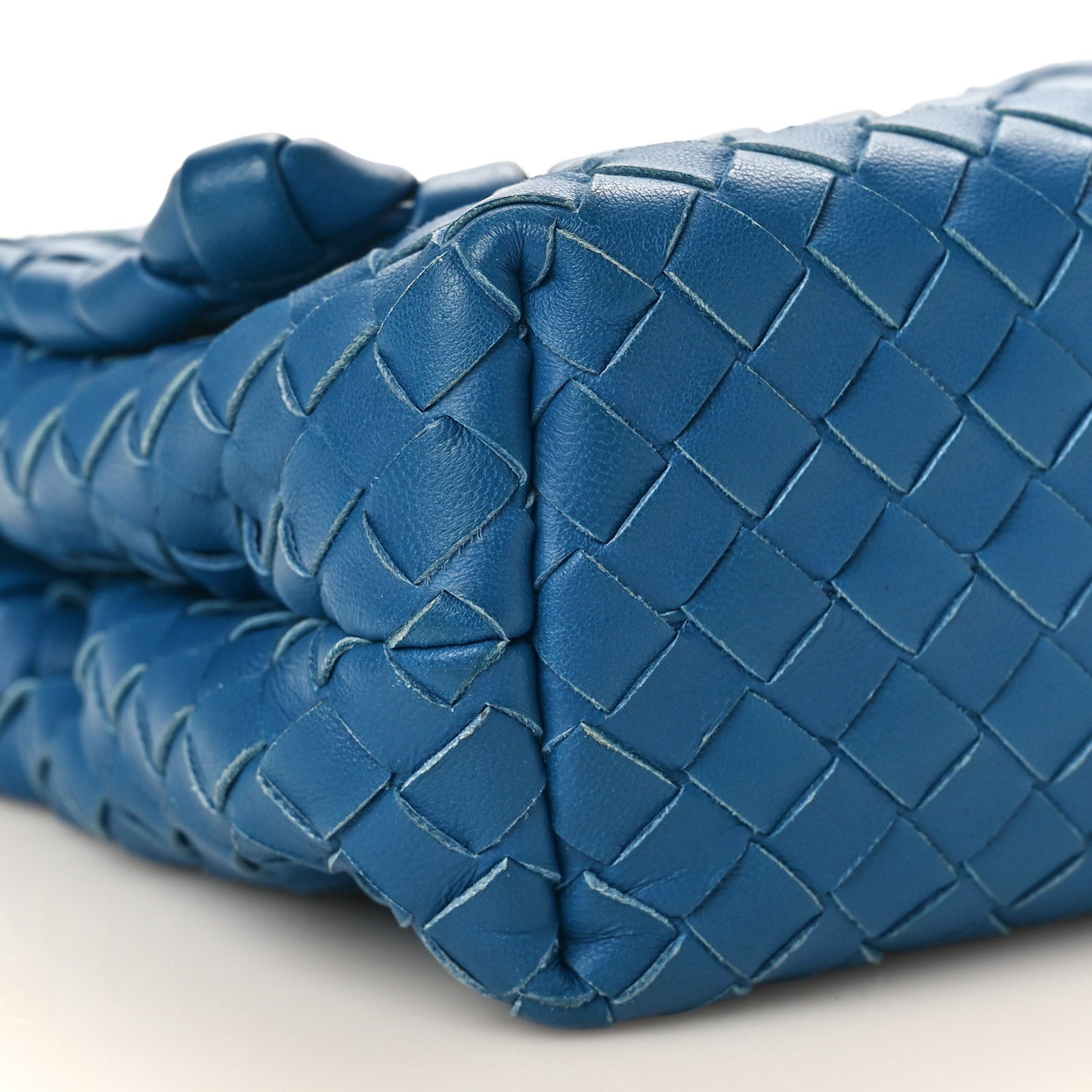Nappa Intrecciato Baby Olimpia Shoulder Bag Blue
