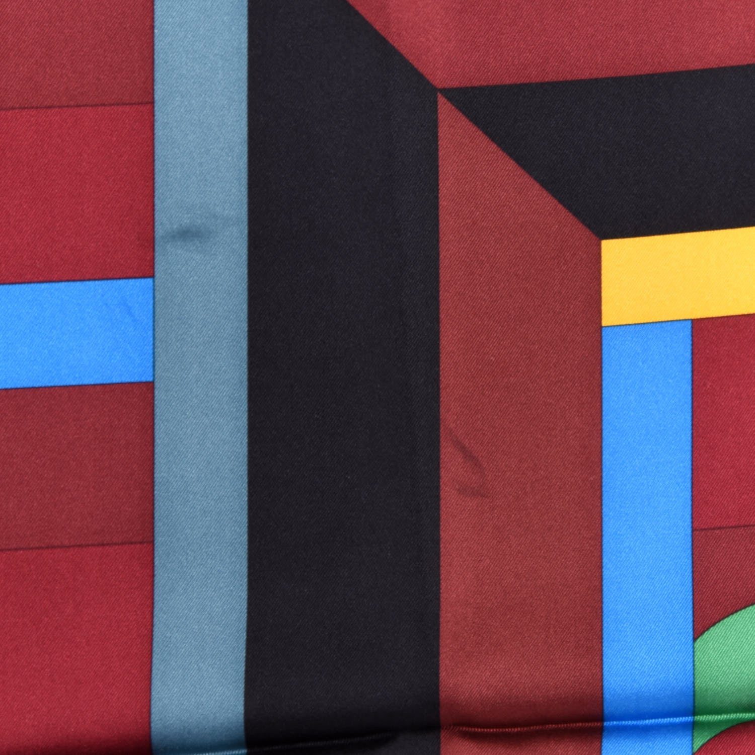 Hermes Silk Perspective Cavaliere 90 Twill Orange Rouge H Vert 5 of 6