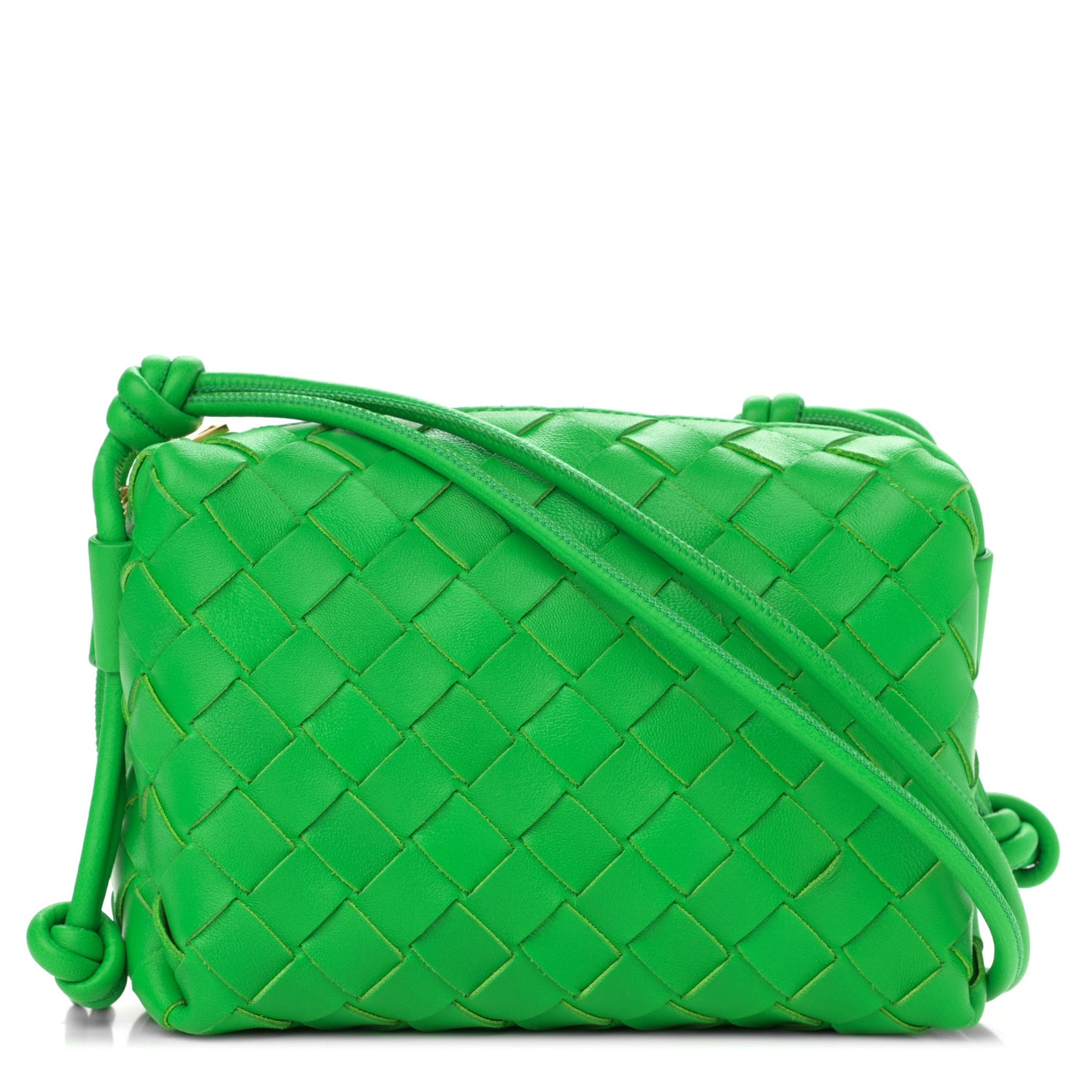 Nappa Intrecciato Mini Loop Camera Bag Parakeet
