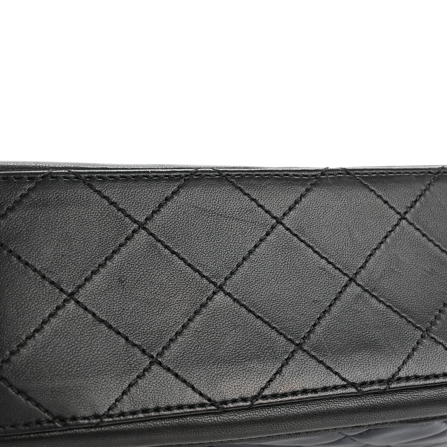 Lambskin Quilted Medium Elegant CC Flap Navy Black