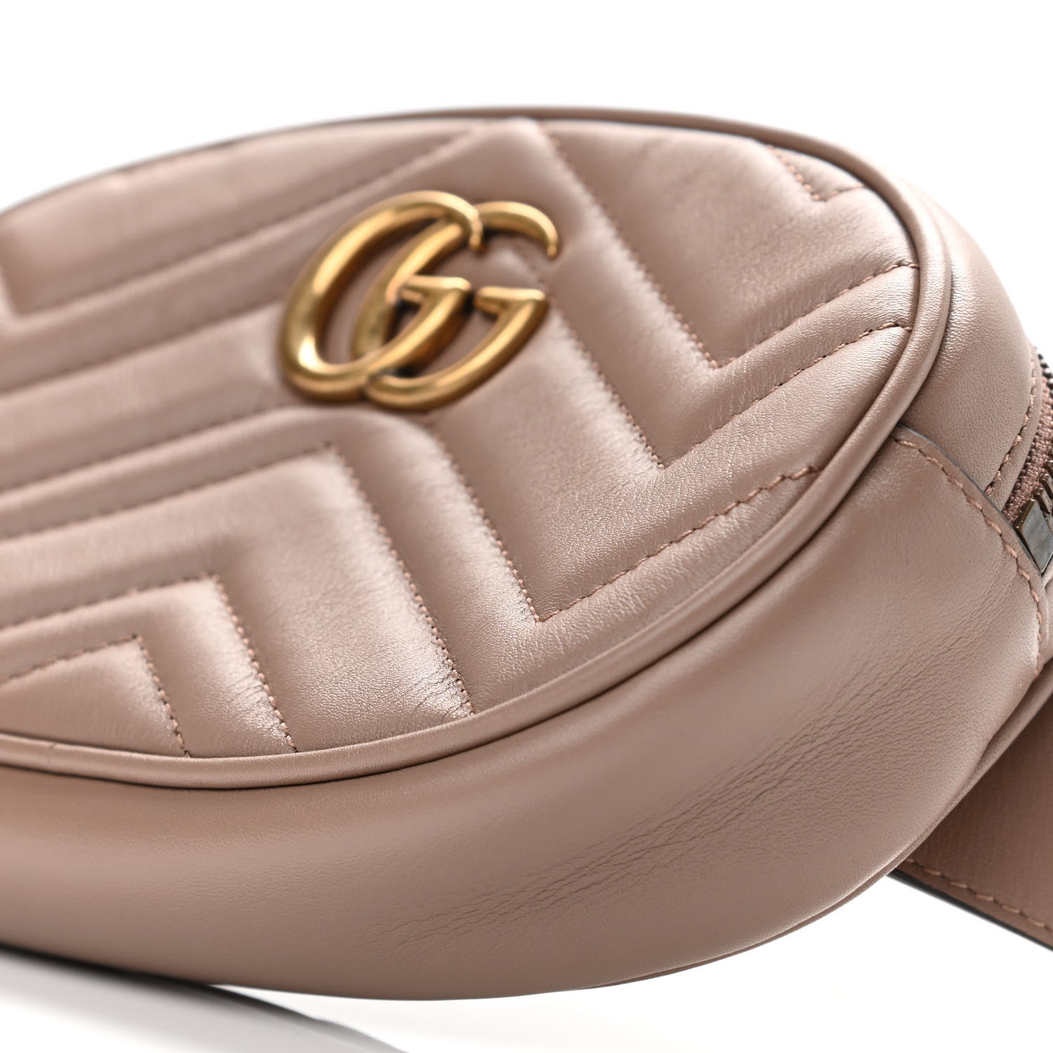 Gucci Calfskin Matelasse GG Marmont Belt Bag 85 34 Porcelain Rose 11 of 11