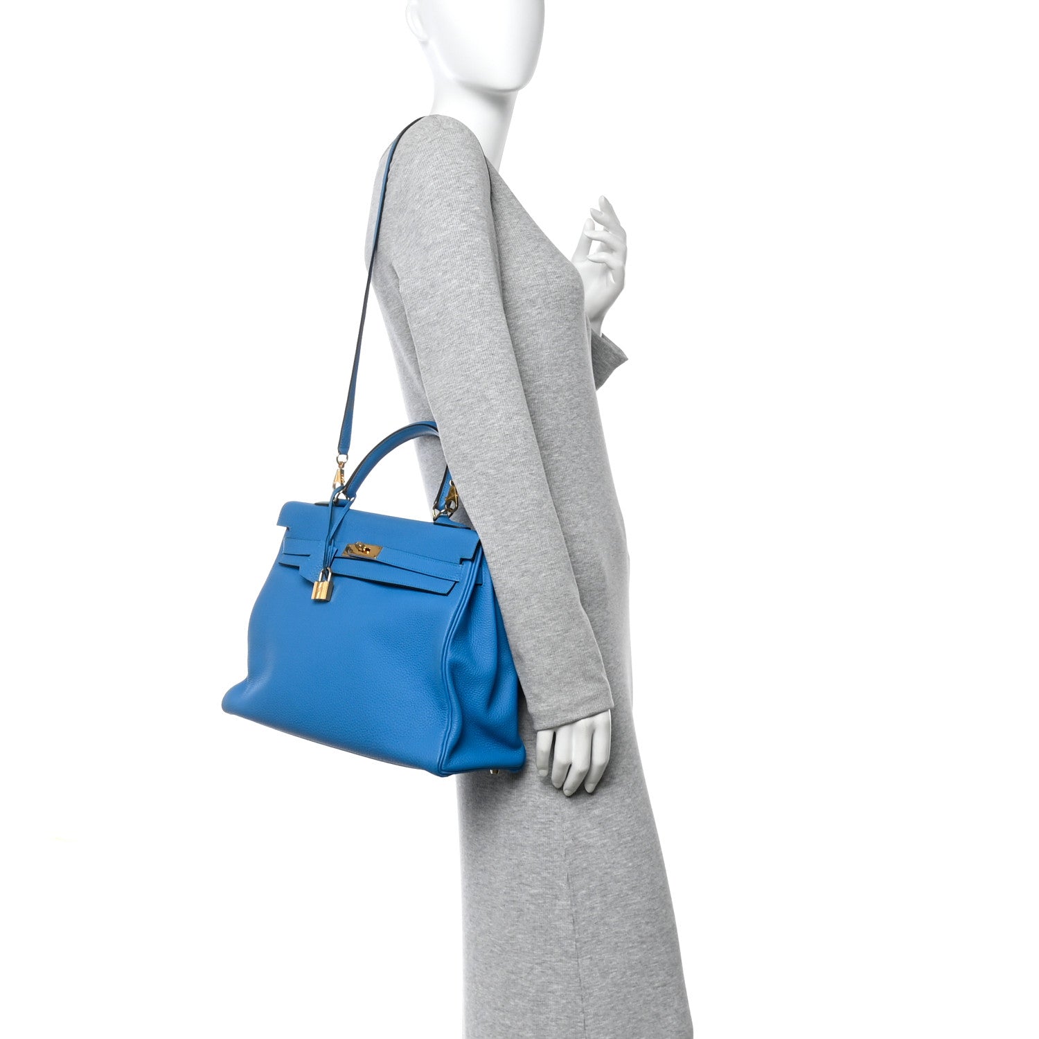 Hermes Togo Kelly Retourne 35 Bleu Zanzibar 2 of 8