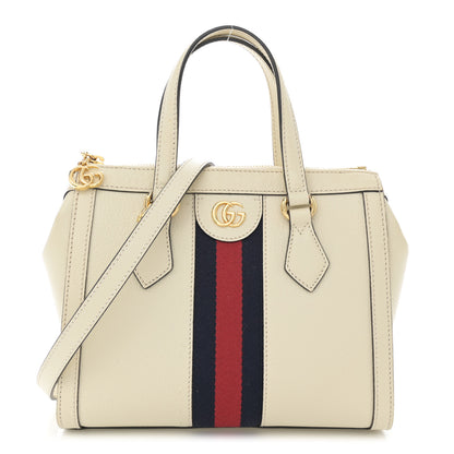 Gucci Textured Calfskin Web Small Ophidia Tote Bag Mystic White 1 of 15