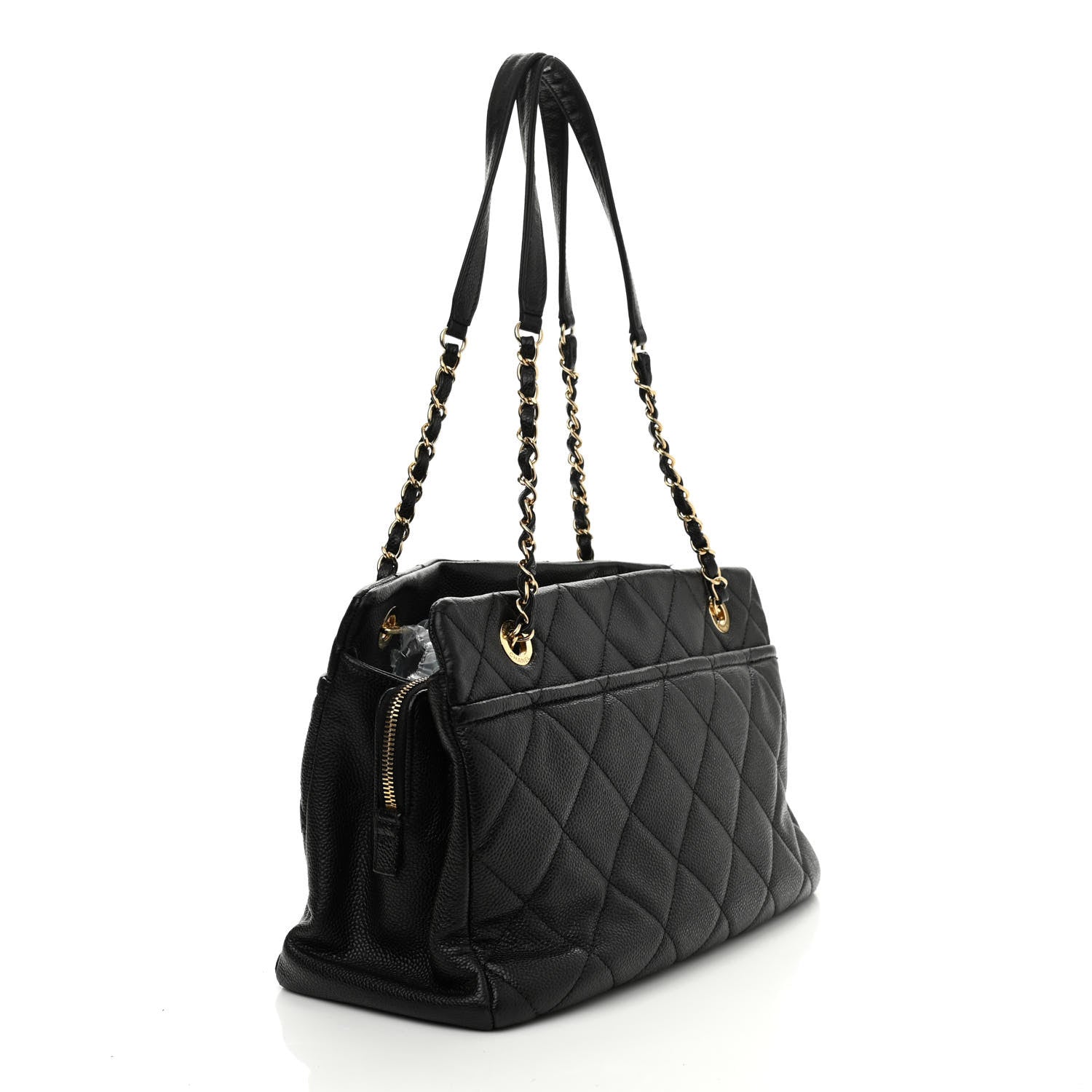 Chanel Caviar Quilted Timeless CC Soft Tote Black 3 of 11