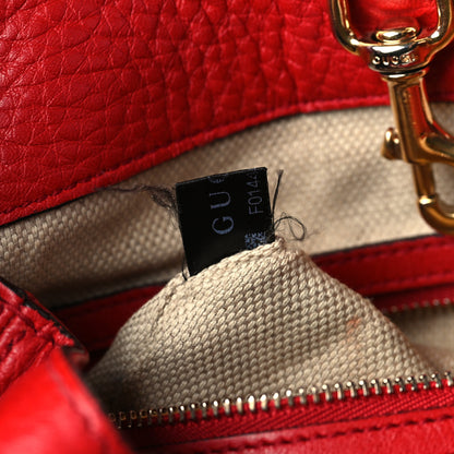 Gucci Pebbled Calfskin Medium Soho Chain Shoulder Bag Tabasco Red 8 of 8