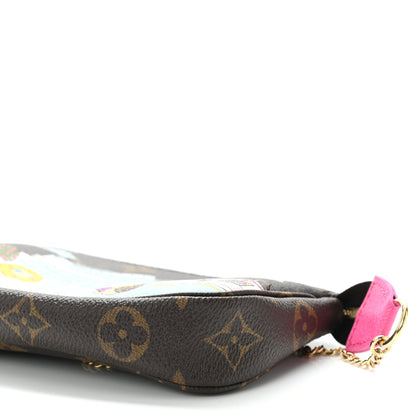 Louis Vuitton Monogram 2022 Christmas Animation Seoul Mini Pochette Accessories Fuchsia 9 of 9
