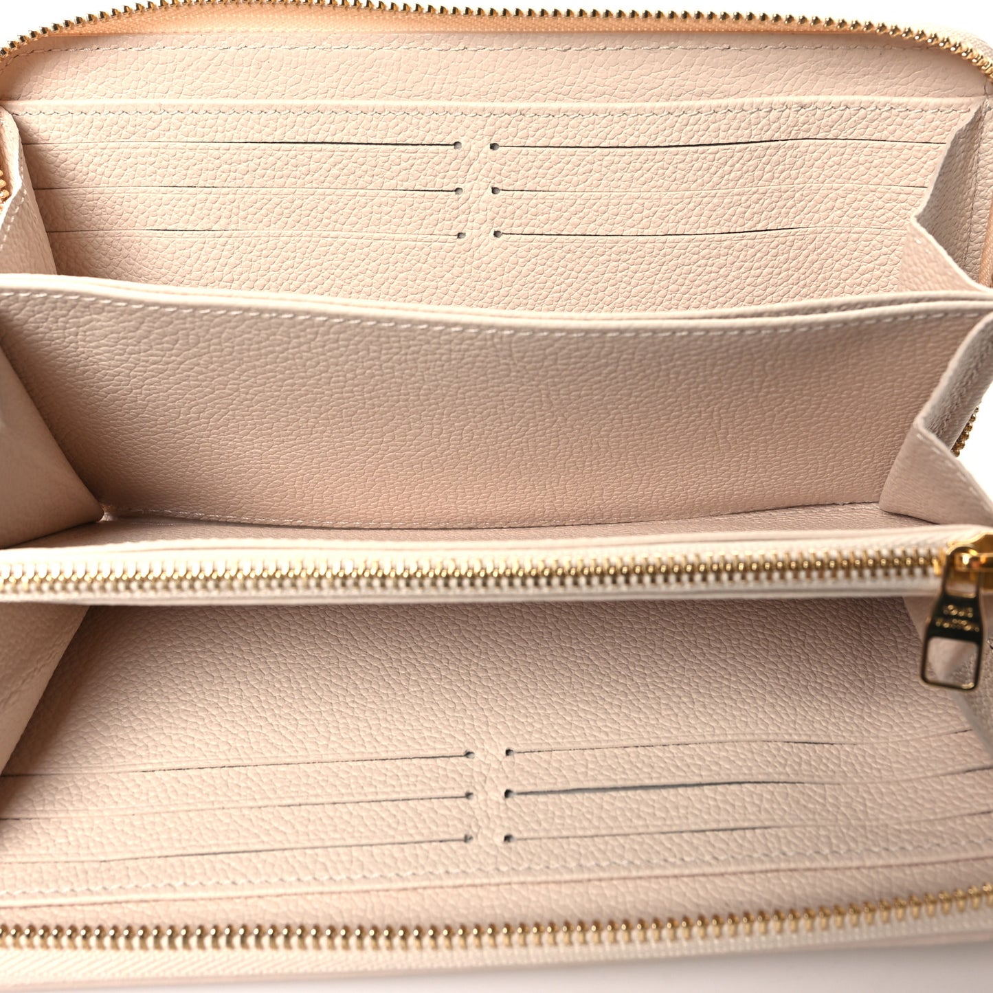 LOUIS VUITTON Empreinte Monogram Giant By The Pool Zippy Wallet Cream Saffron