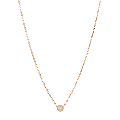 Cartier 18K Pink Gold Diamond LM D'Amour Pendant Necklace 1 of 6